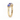 Tanzanite and Diamond Three-Stone Halo Ring in 9K Yellow Gold