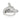 White Zircon & Black Spinel Animal Motif Ring in 925 Sterling Silver